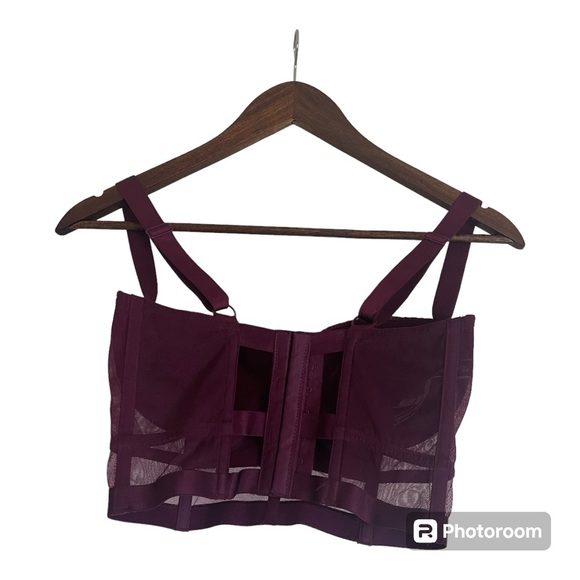 Victoria’s Secret Very Sexy Lined Balconet Burgundy Bra Women’s Size 32DD - Picture 2 of 9